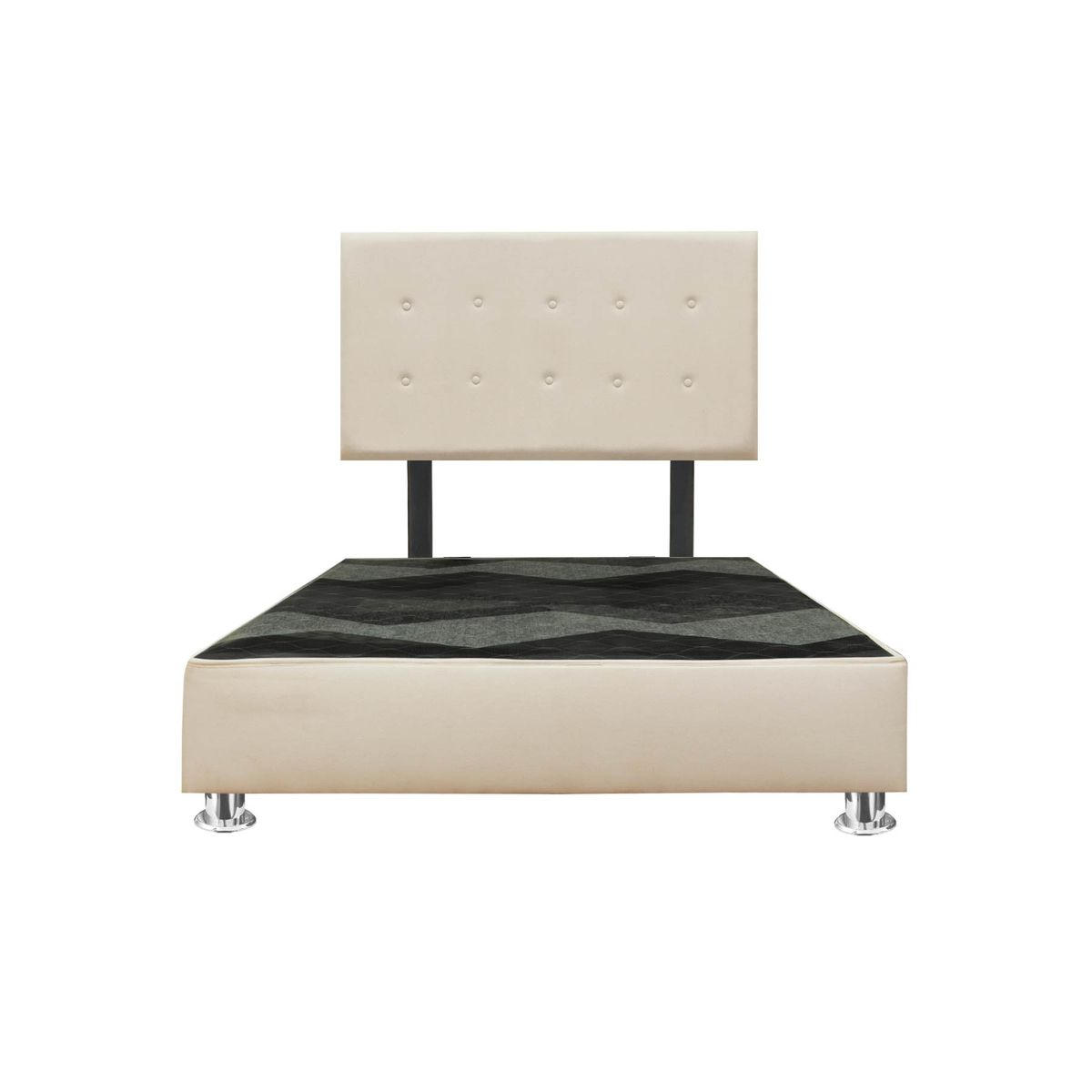GENERICO - Cama tapizada Petal Pcromadas - 15plz Beige claro