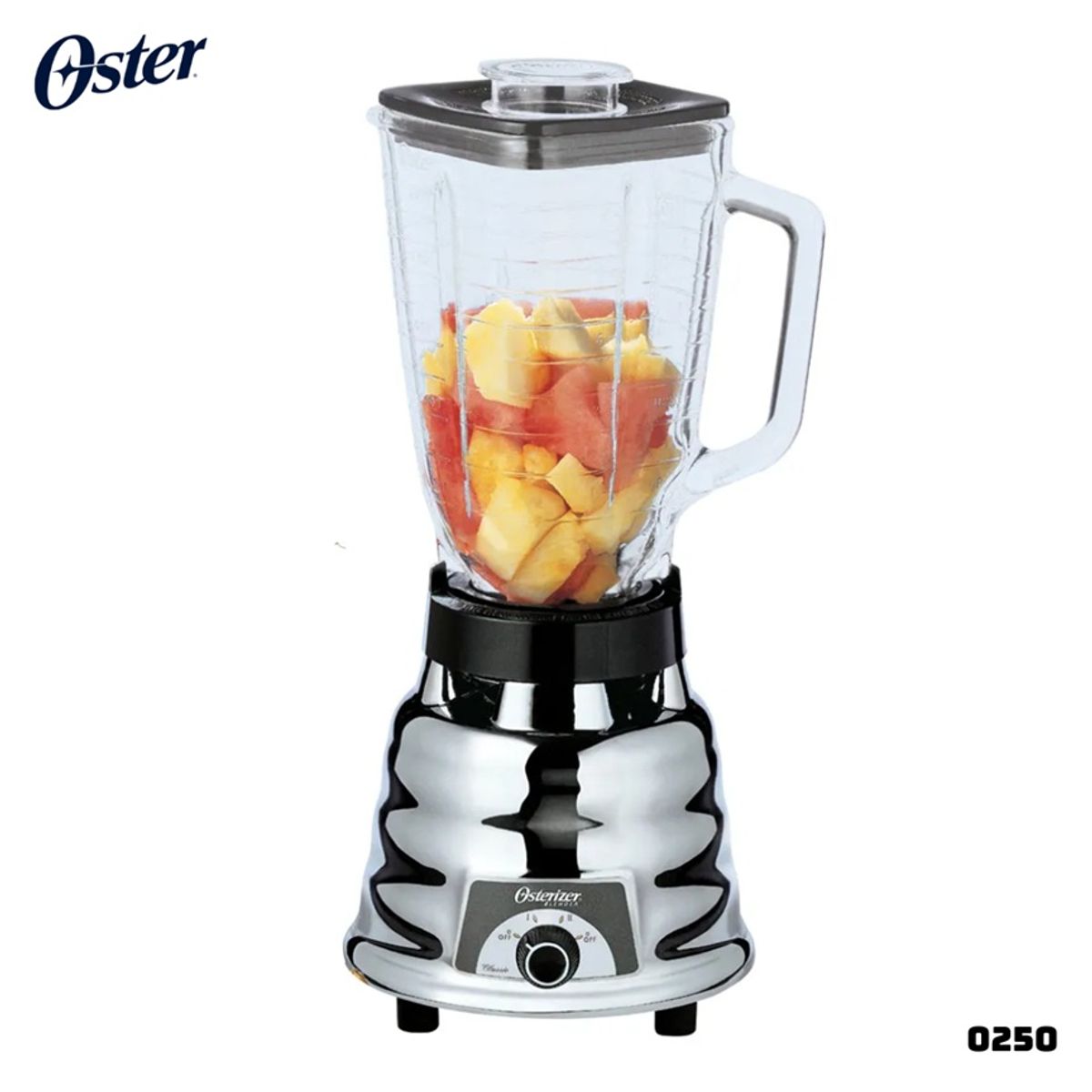 OSTER - LICUADORA CLASICA OSTER 2 VELOCIDADES CROMADA - 250-22 + PLANCHA OSTER