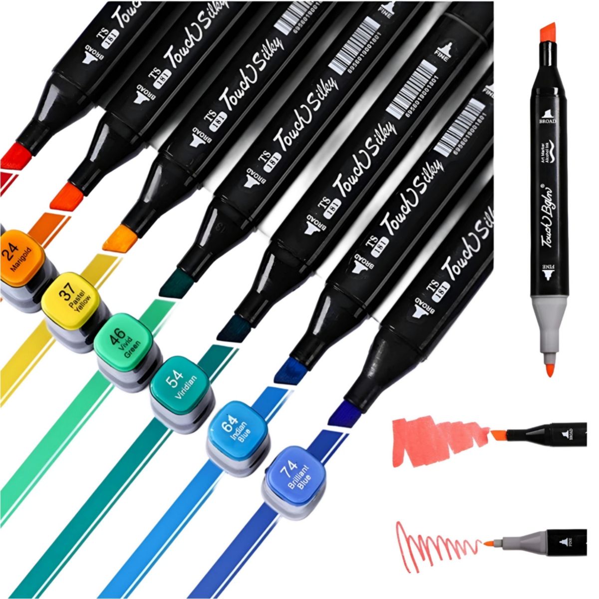 GENERICO - Set de Arte Maleta de Aluminio 132 Piezas touch y dual capybubu