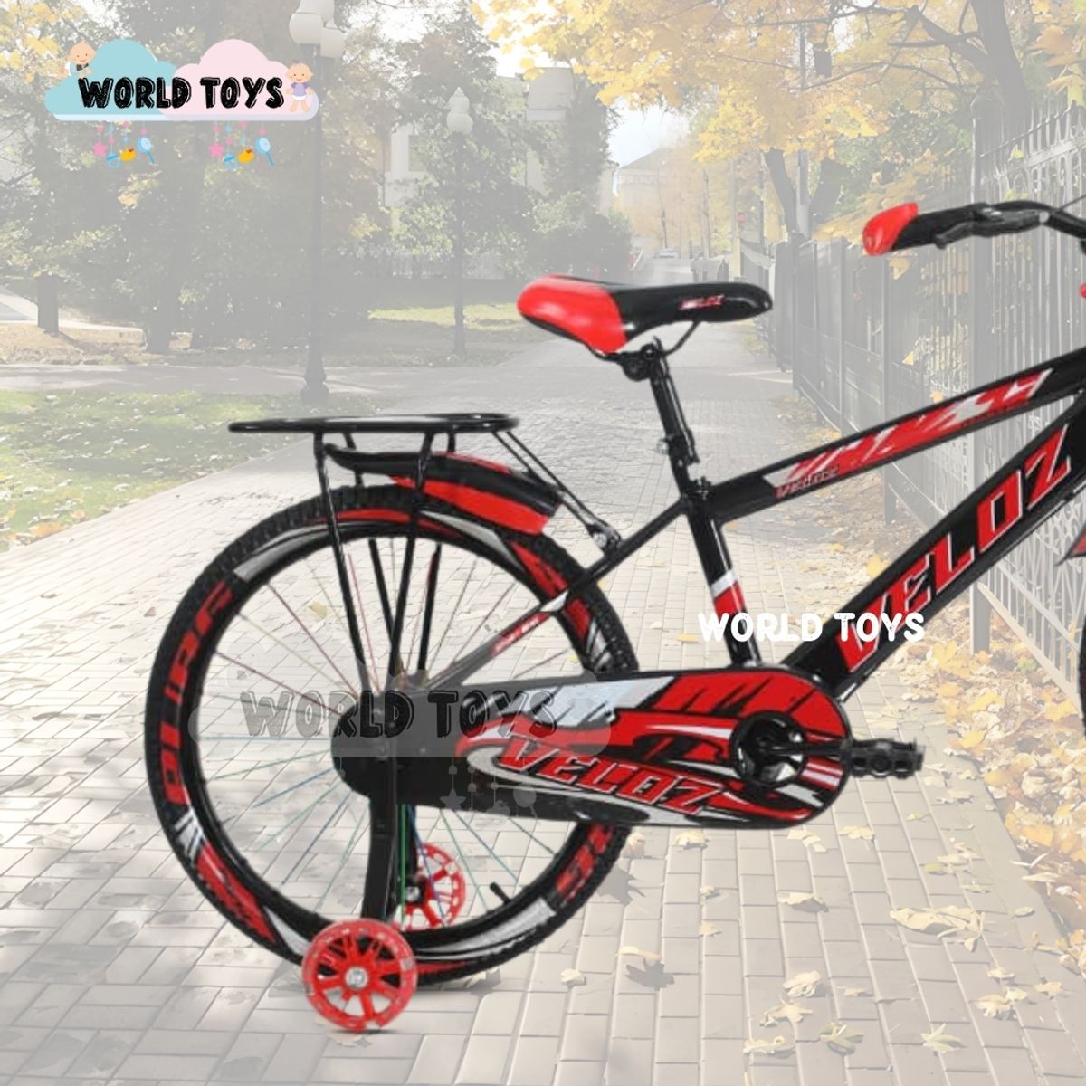 VELOX - Bicicleta Para Niño Aro 16 «SPORT VZ» con Canasta Black