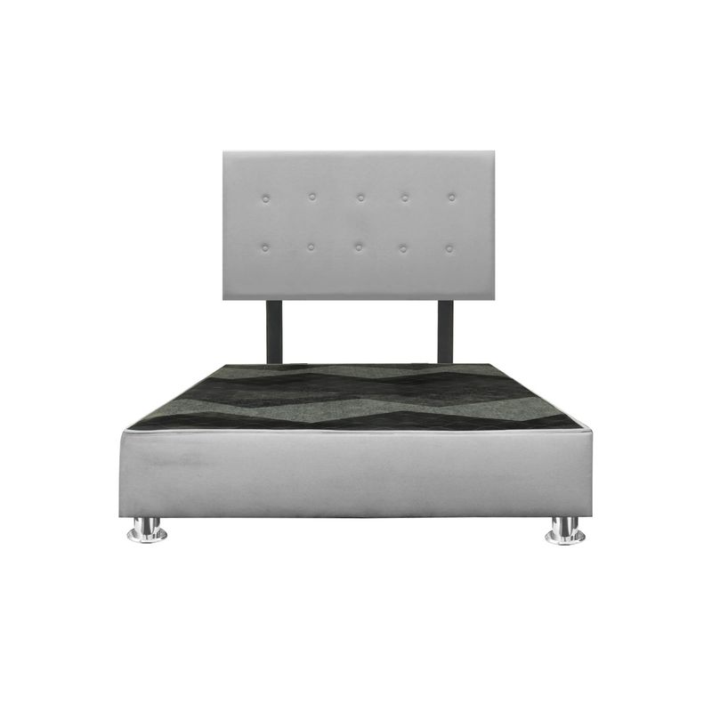 GENERICO - Cama tapizada Petal - 2plz Gris claro