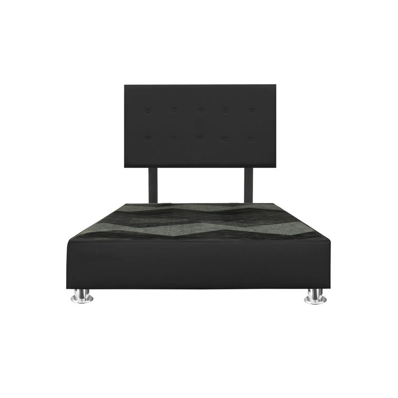 GENERICO - Cama tapizada Petal - 2plz Negro