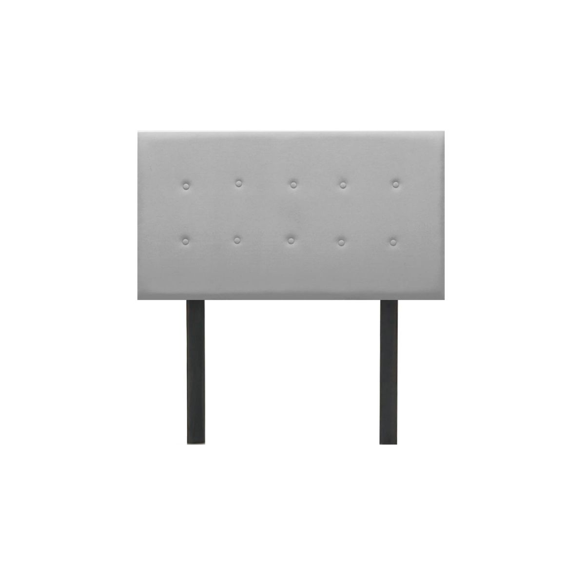 GENERICO - Cama tapizada Petal  P.cromadas - Queen gris claro