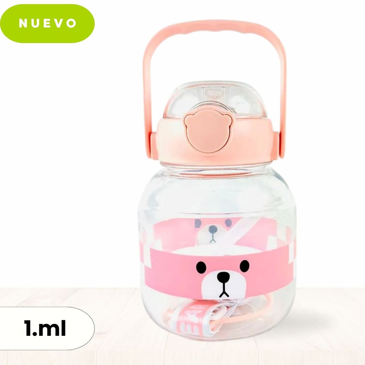 ICHIMATSU - Tomatodo Oso Rosado con Asa 1000 Ml.