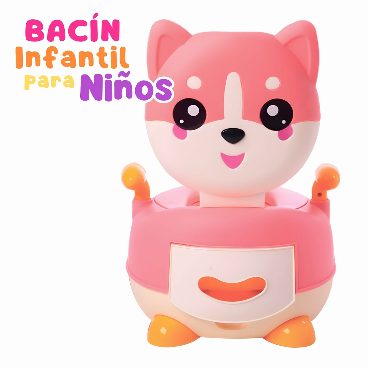 SM - BACIN ENTRENAMIENTO INODORO PARA BEBES NIÑOS INFANTIL ZORRITO ROSADO