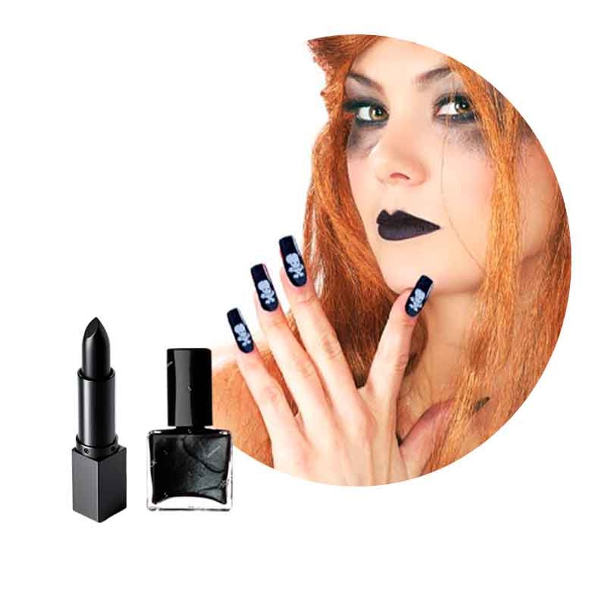 GENERICO - Pack maquillaje Halloween Labial más esmalte