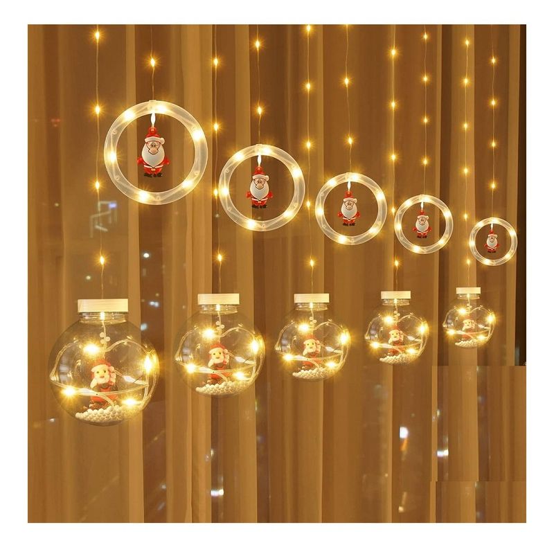GENERICO - Cascada Led cortina de luces navideñas guirnalda tipo esfera