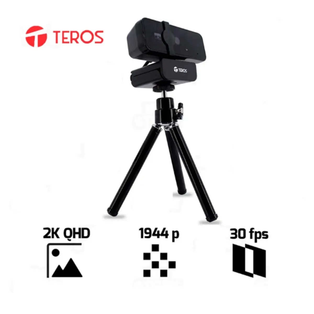 TEROS - CAMARA WEB TEROS TE-9072 MICROFONO INCORPORADOCON TRIPODE