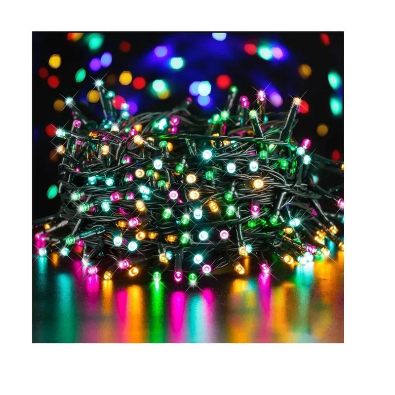 GENERICO - Tira de luces navideñas guirnaldas multicolor Musical 100 Metros 450L
