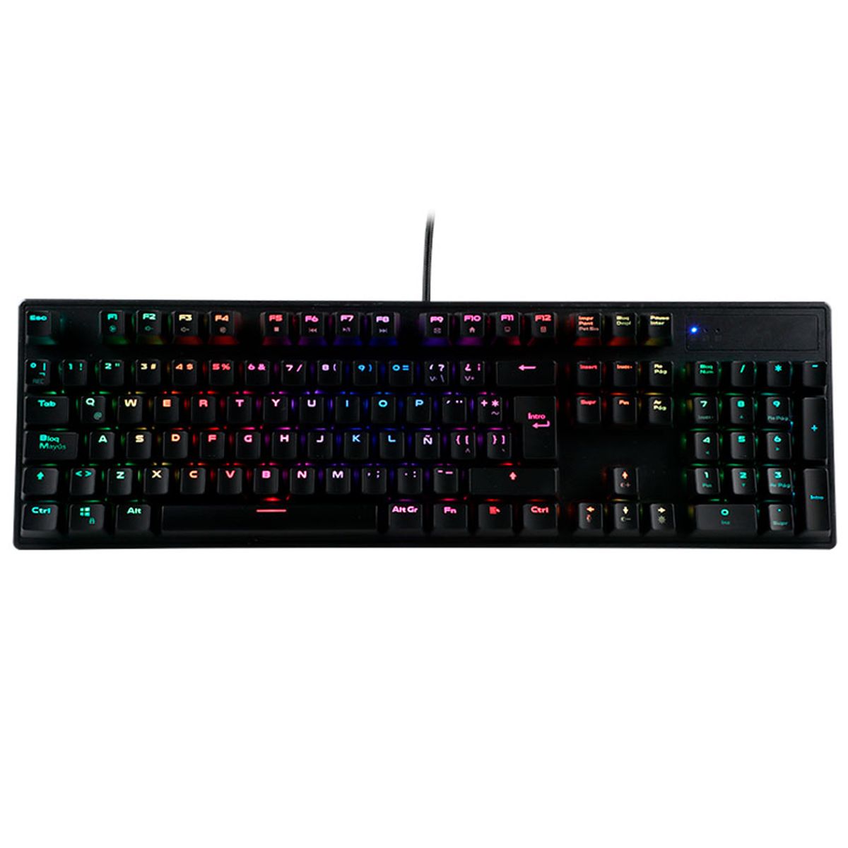 TEROS - TECLADO MECANICO TEROS TE-4152N RGB  USB  BLACK