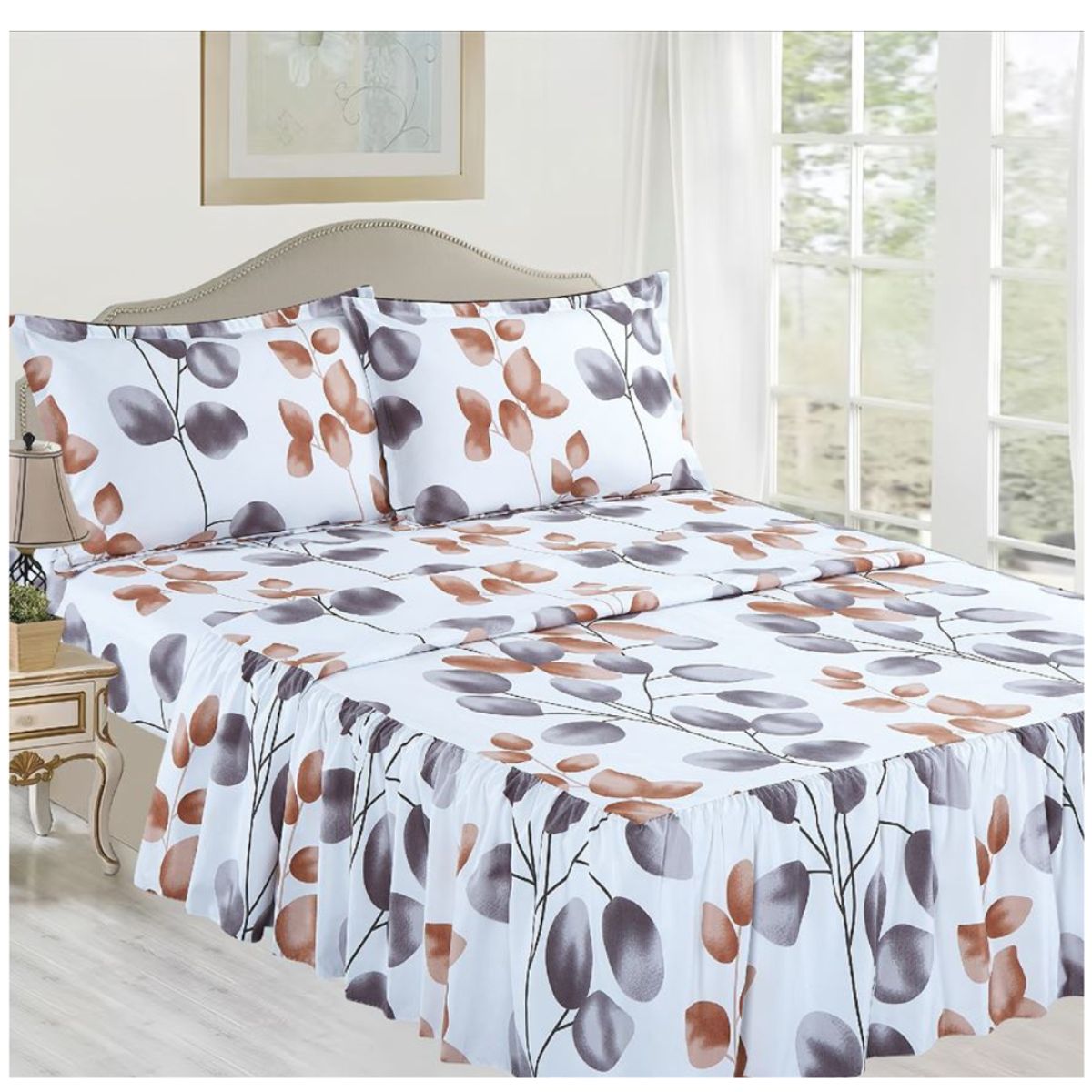 CASATEX - JUEGO DE SÁBANAS CON BLONDA CASATEX KING