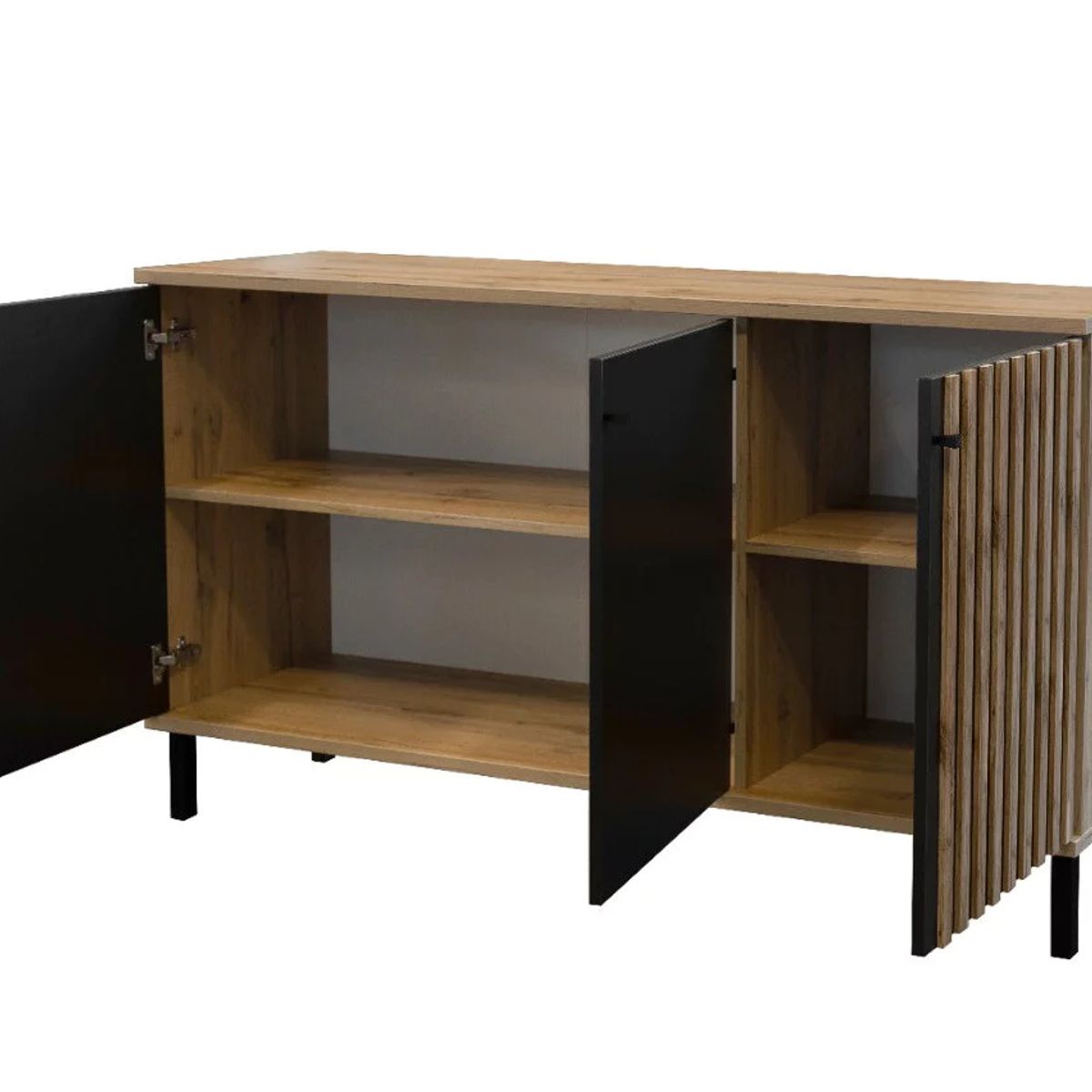 R&R MUEBLES - Aparador Moderno Estilo Industrial Gian 150 cm R&R MUEBLES