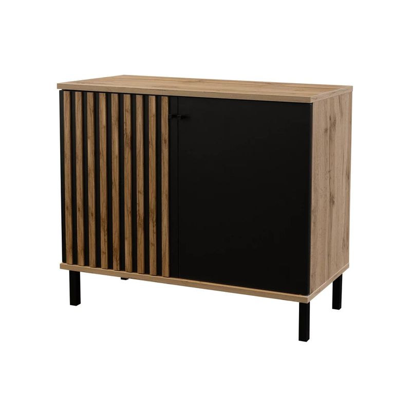 R&R MUEBLES - Aparador Moderno Estilo Industrial Gian 100 cm R&R MUEBLES