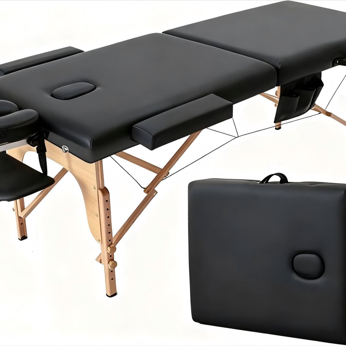 ANYHOGAR - Camilla Para Masajes Plegable Portátil 3 Cuerpos