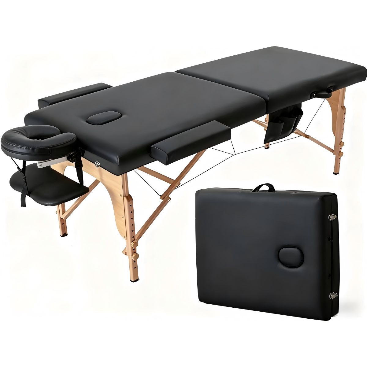 ANYHOGAR - Camilla Para Masajes Plegable Portátil 3 Cuerpos