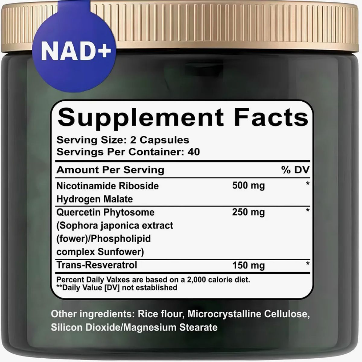 GENERICO - Reus Research NAD+ Resveratrol 900mg  Suplemento Premium para Energía Celular y Juventud Prolongada