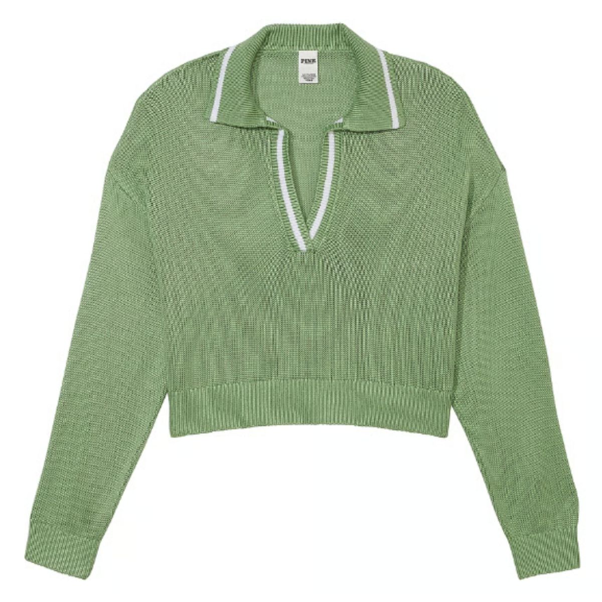 PINK - CHOMPA PINK CAMBRIDGE CROP VERDE TALLA L