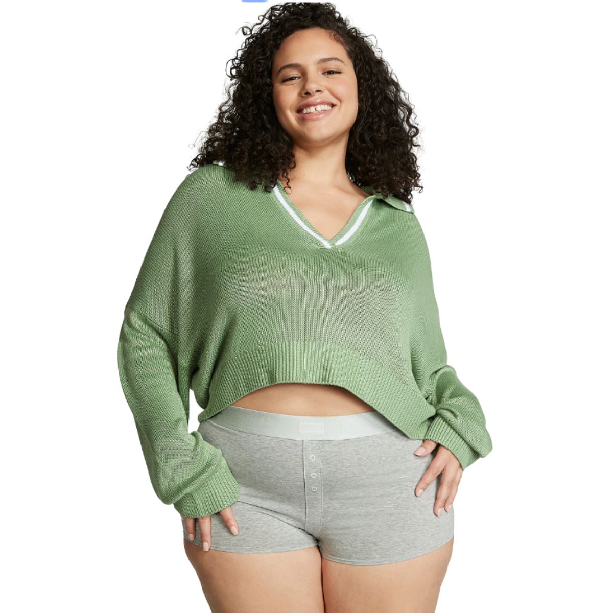 PINK - CHOMPA PINK CAMBRIDGE CROP VERDE TALLA L