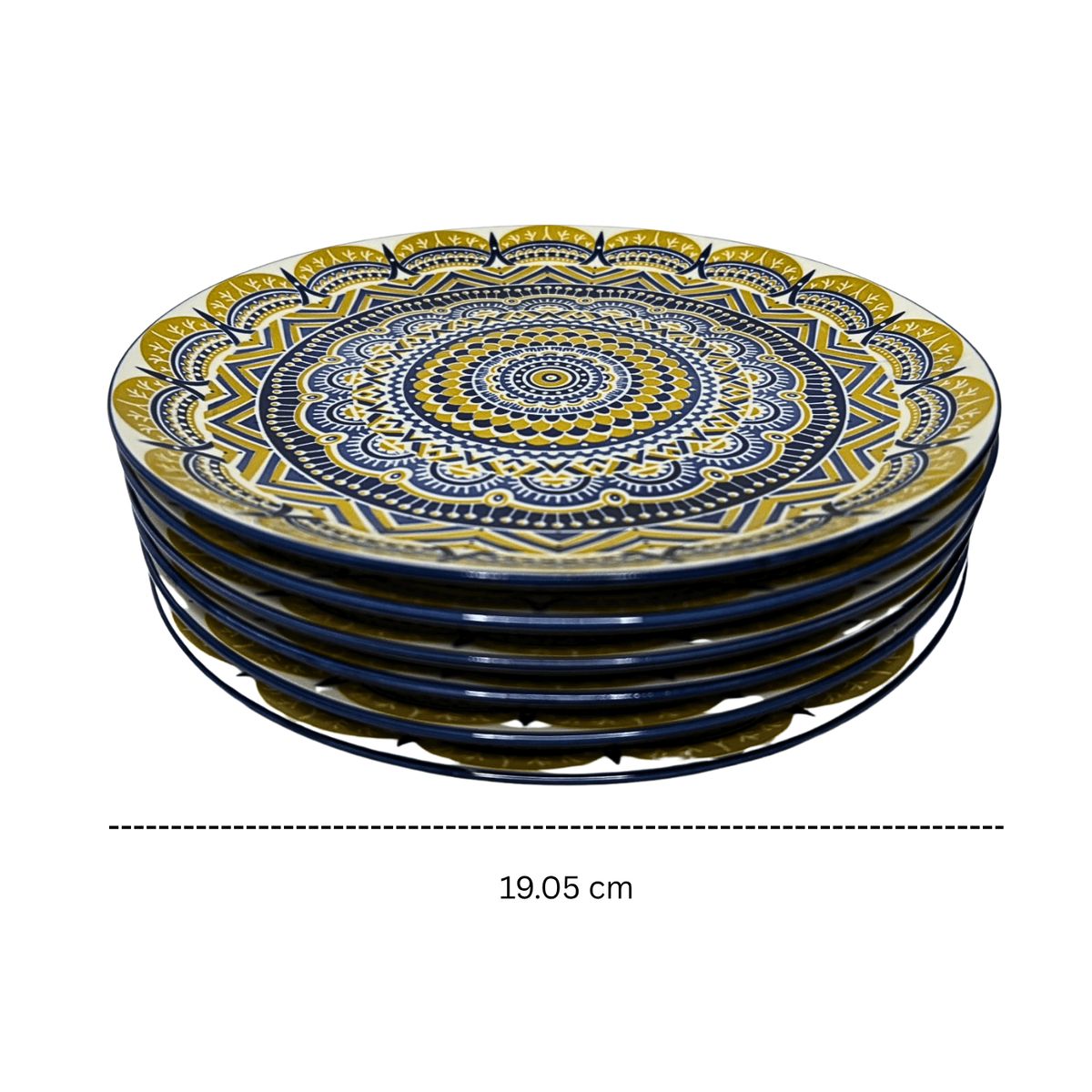 OEM - Plato de Entrada o Postre Mandala Solar - 6 unidades