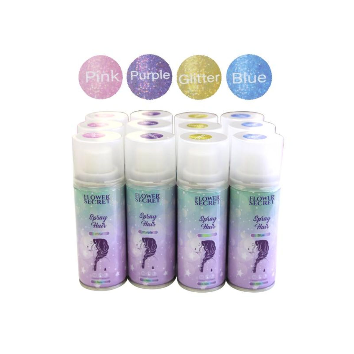 GENERICO - Spray glitter para cabello y cuerpo Pink