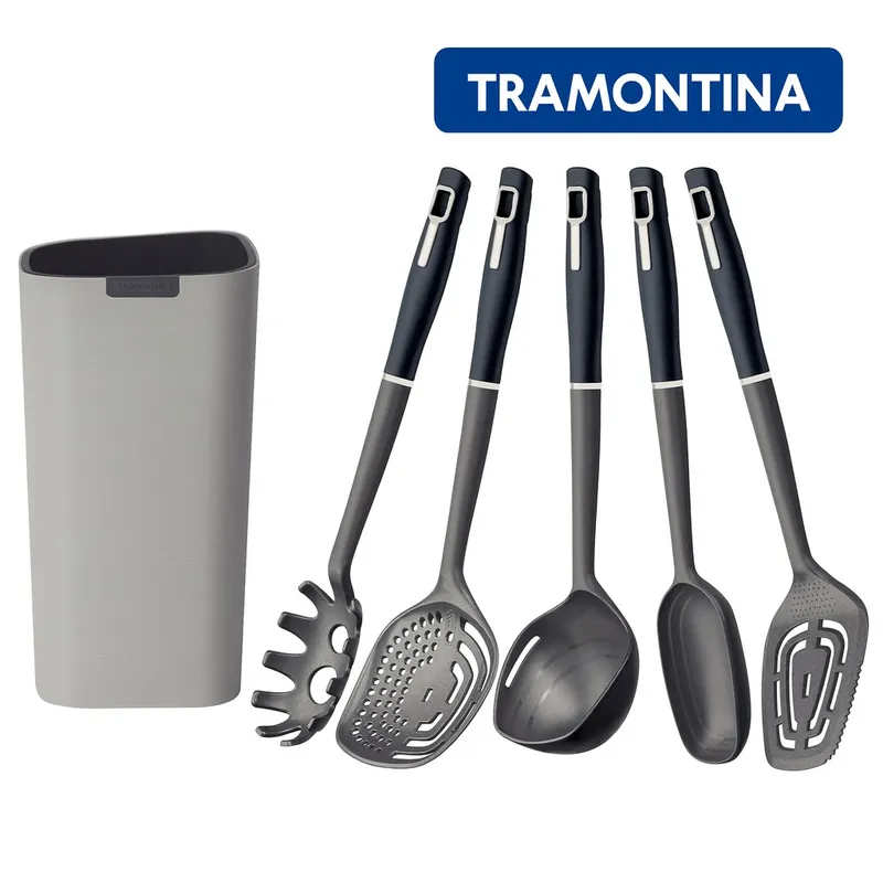 TRAMONTINA - Juego de Utensilios Tramontina con Soporte 6 piezas