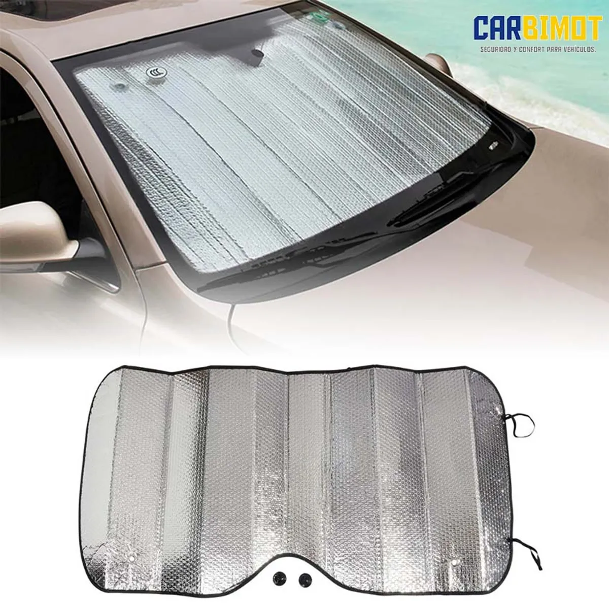 GENERICO - TAPASOL PROTECTOR DE SOL PLEGABLE PARA AUTOS Y VEHICULOS