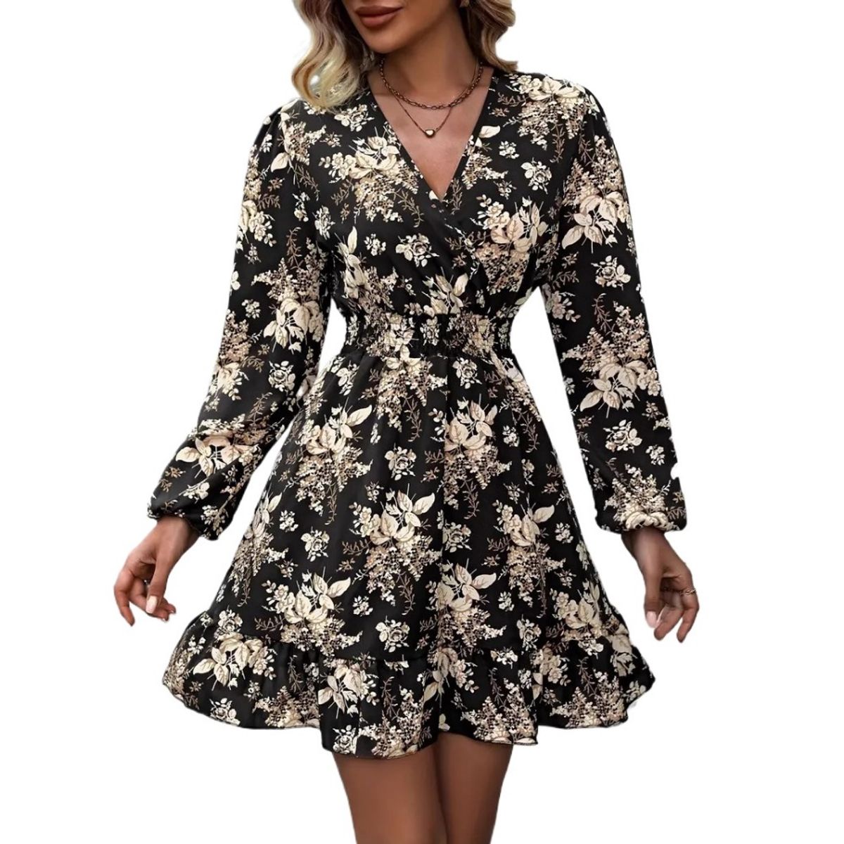 GIOIO - Vestido Mujer Casual Versátil y Cómodo Negro