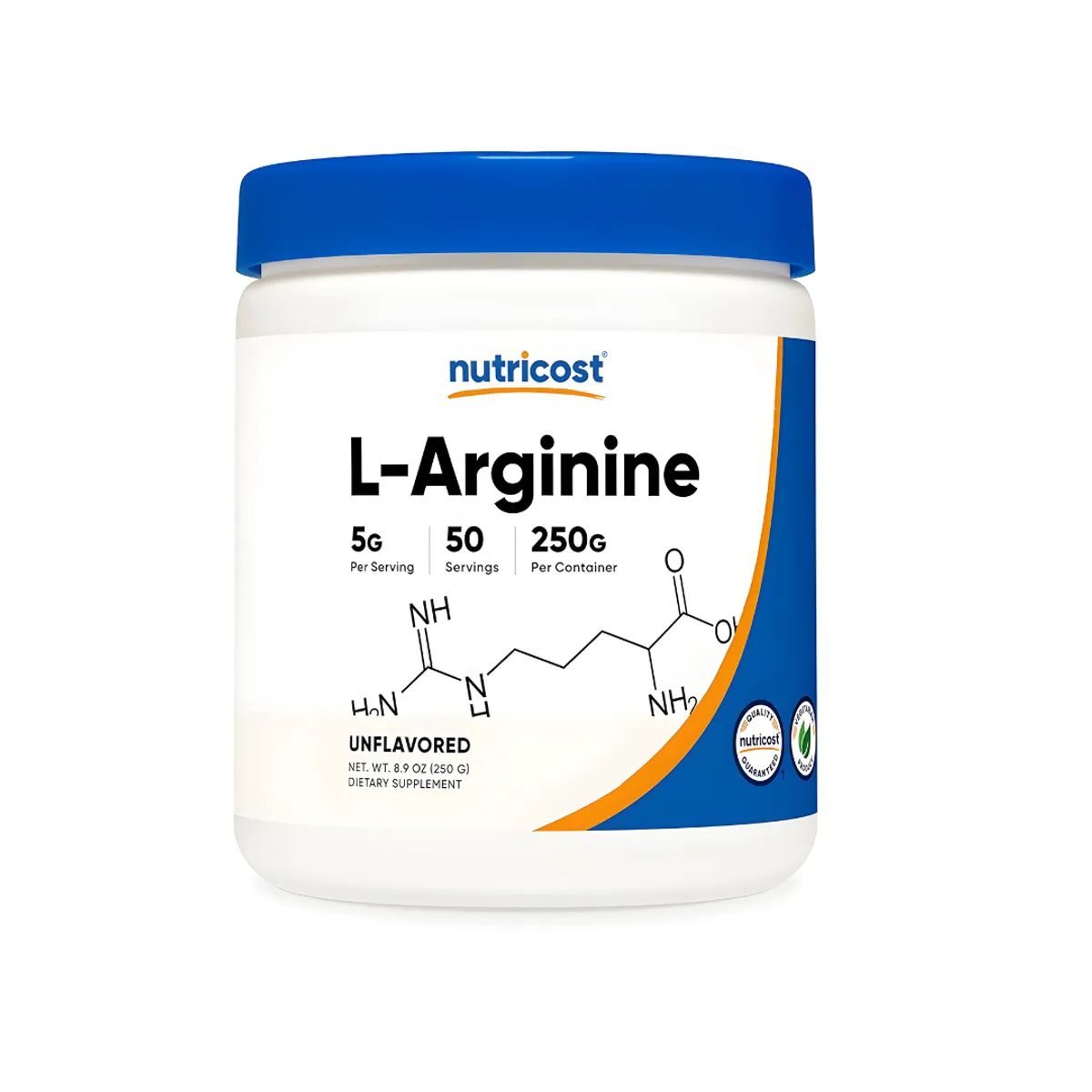 NUTRICOST - Arginina Nutricost - L Arginine Nutricost 250 g - 50 servicios + Shaker