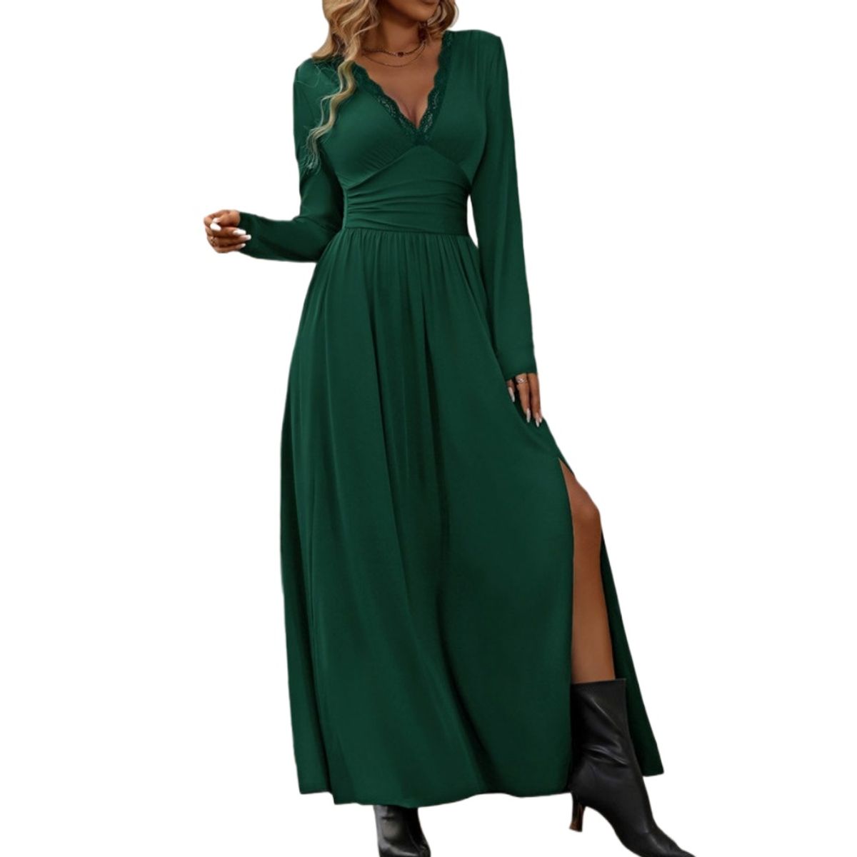 GIOIO - Vestido Mujer Casual Versátil y Cómodo Verde