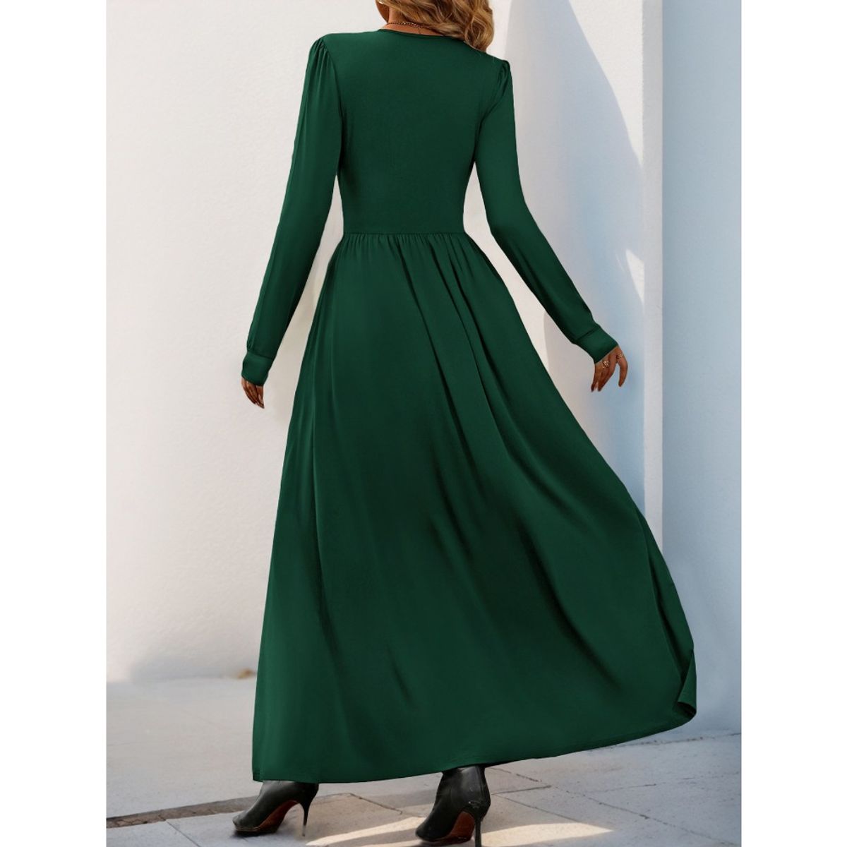 GIOIO - Vestido Mujer Casual Versátil y Cómodo Verde