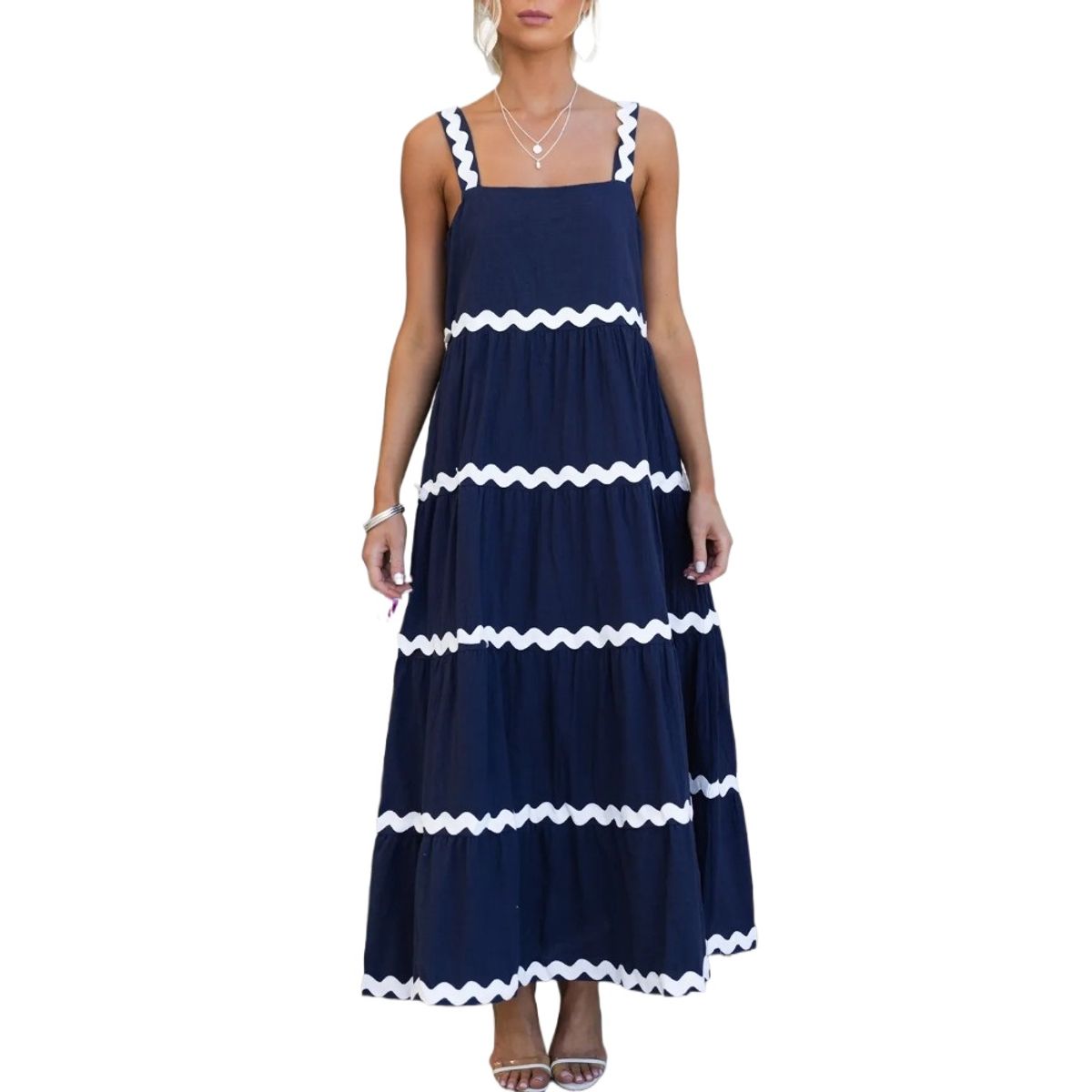 GIOIO - Vestido Mujer Casual Versátil y Cómodo Azul