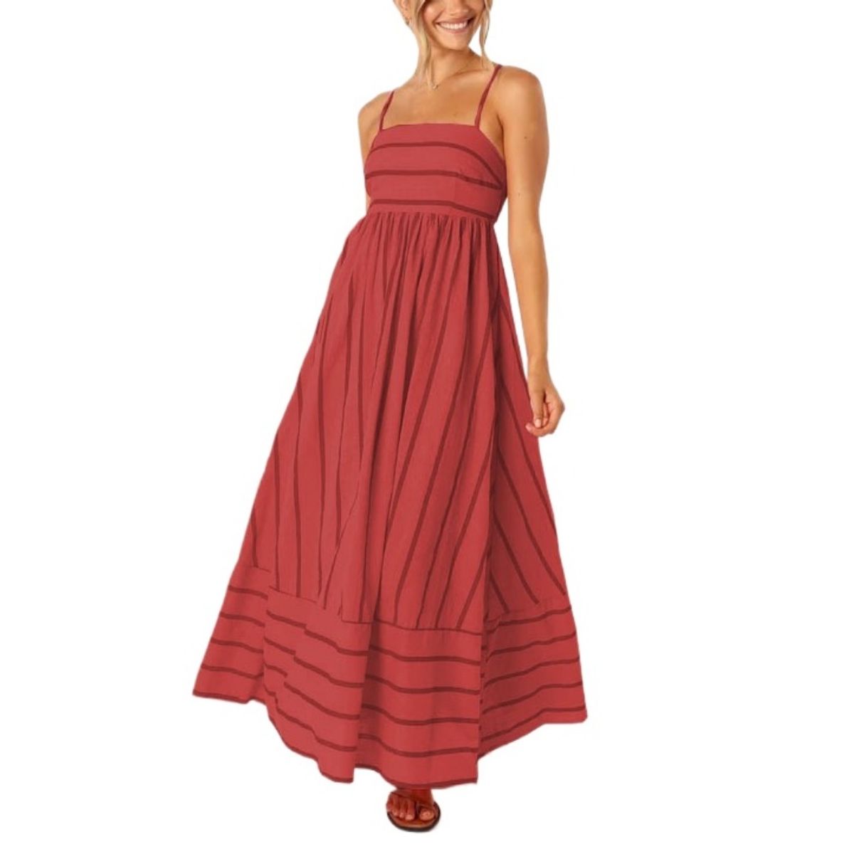 GIOIO - Vestido Mujer Casual Versátil y Cómodo Rojo