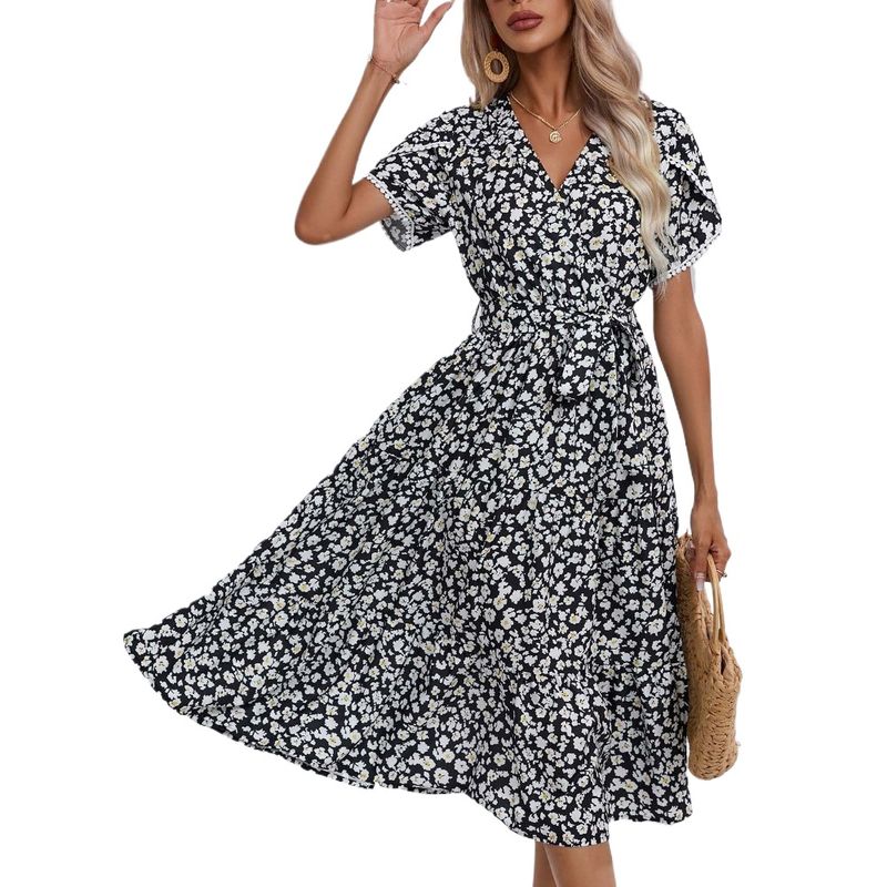 GIOIO - Vestido Mujer Casual Versátil y Cómodo Negro