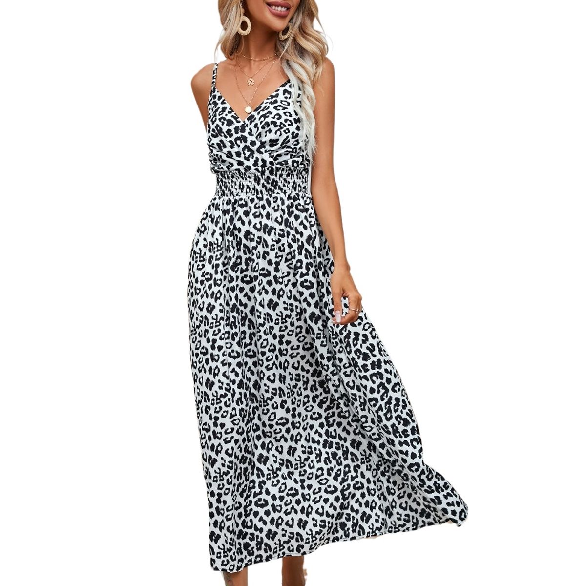 GIOIO - Vestido Mujer Casual Versátil y Cómodo Blanco