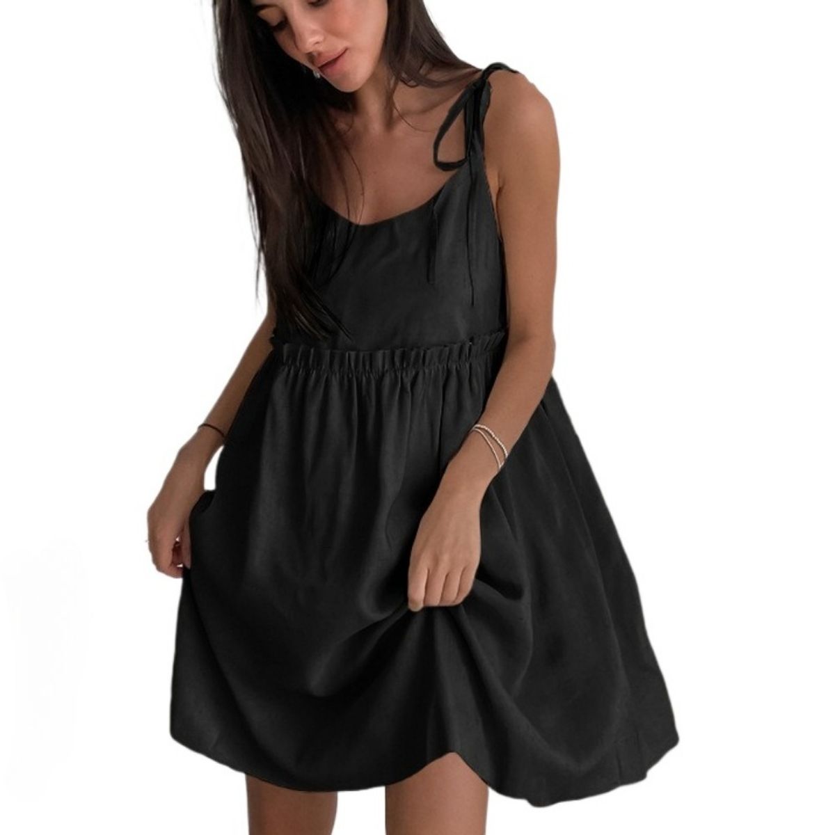 GIOIO - Vestido Mujer Casual Versátil y Cómodo Negro