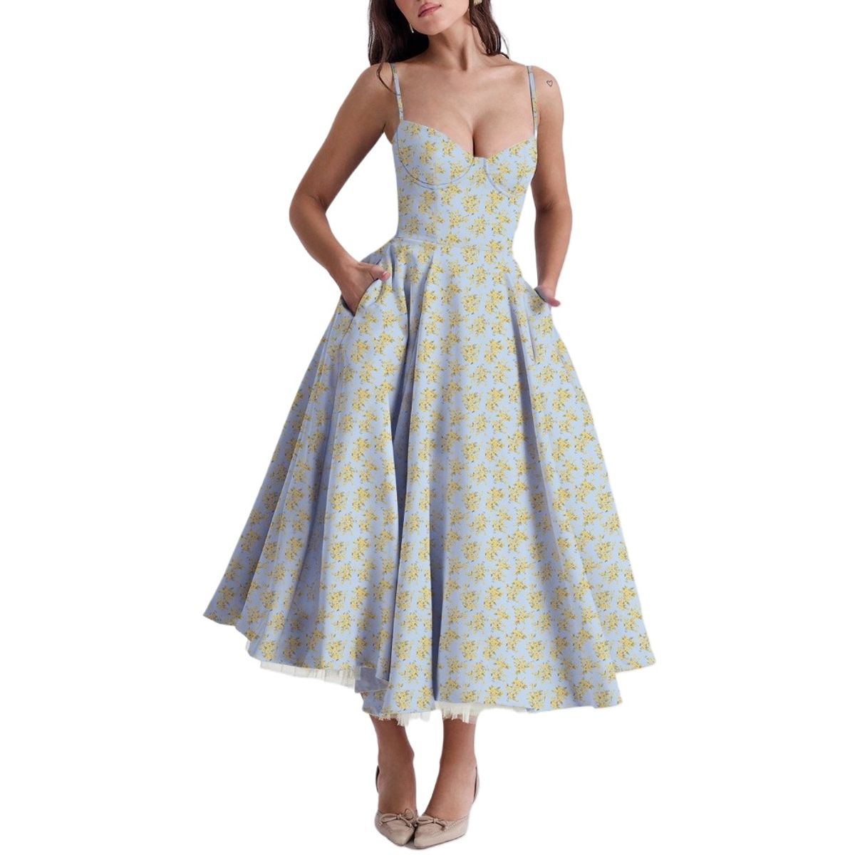 GIOIO - Vestido Mujer Casual Versátil y Cómodo Verde