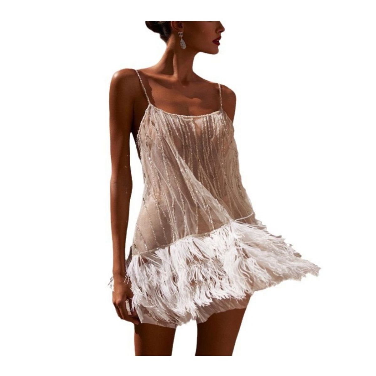 GIOIO - Vestido Mujer Casual Versátil y Cómodo Blanco