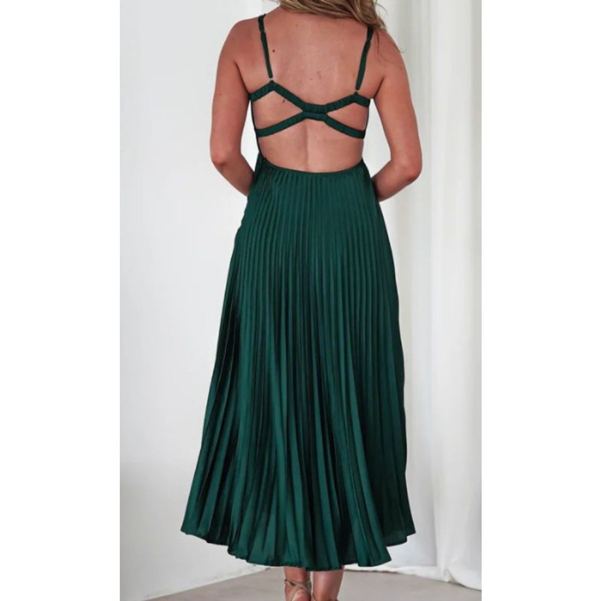 GIOIO - Vestido Mujer Casual Versátil y Cómodo Verde