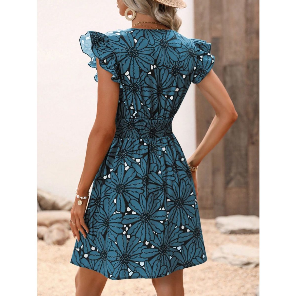 GIOIO - Vestido Mujer Casual Versátil y Cómodo Azul