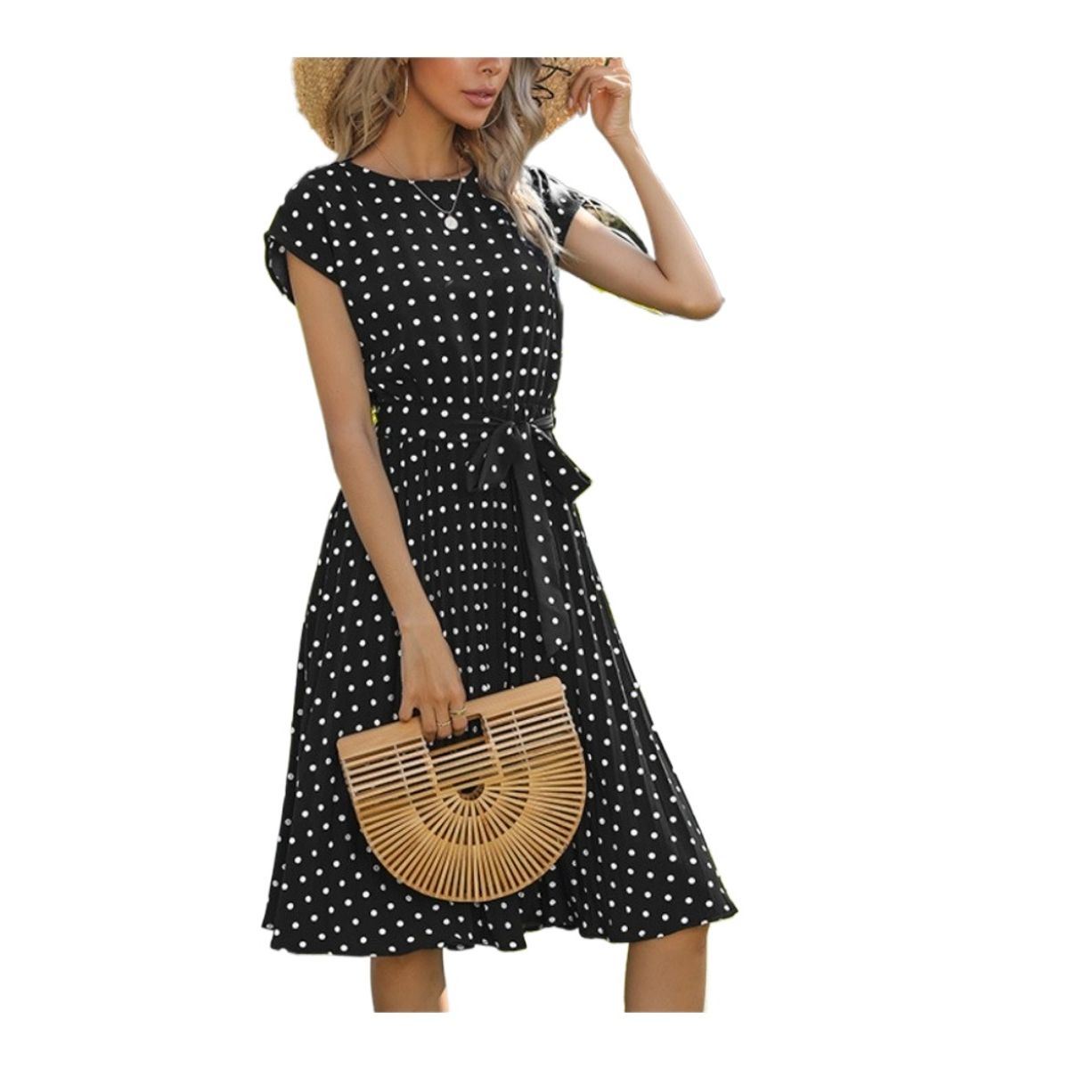 GIOIO - Vestido Mujer Casual Versátil y Cómodo Negro