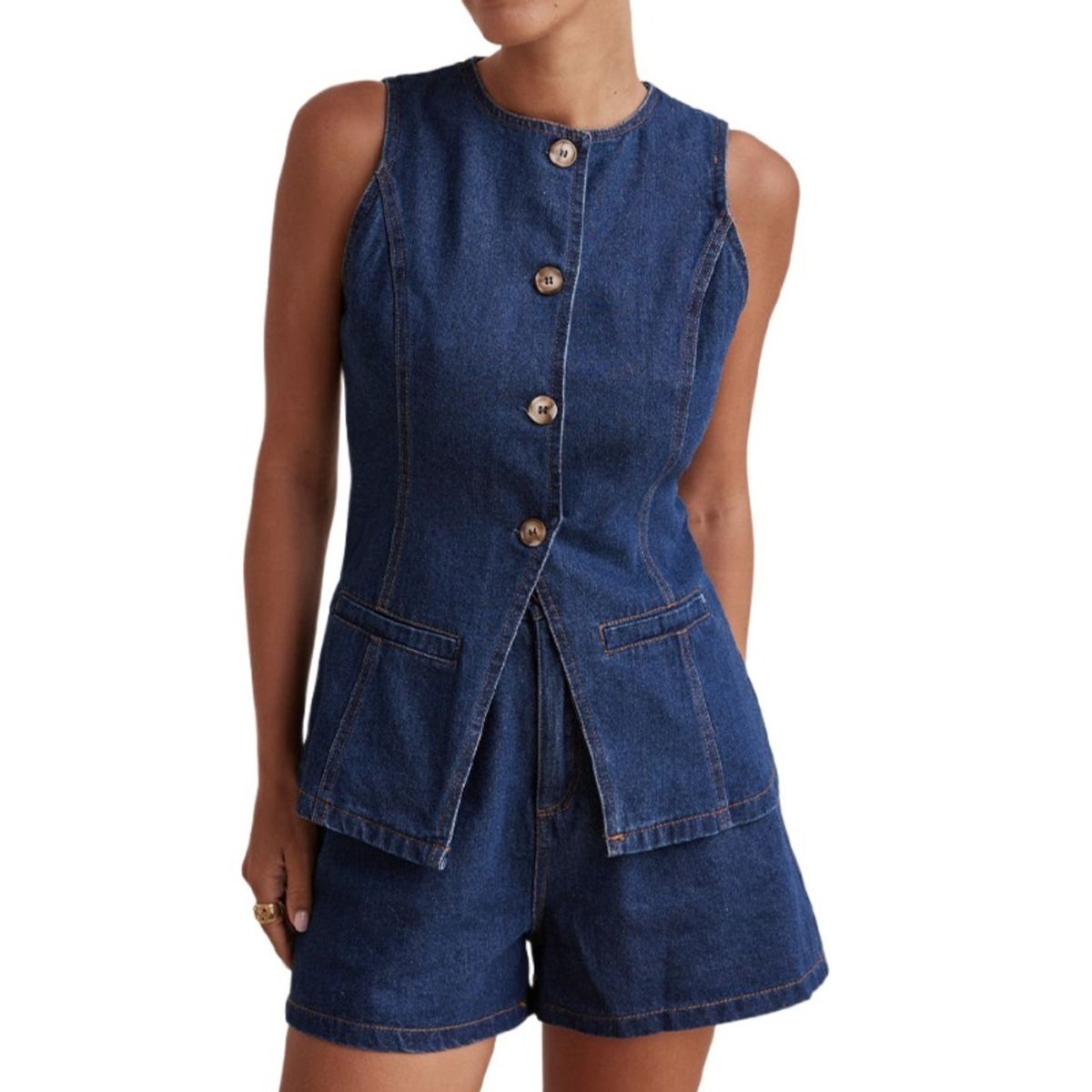 GIOIO - Conjunto de Verano Mujer y Cómodo Azul