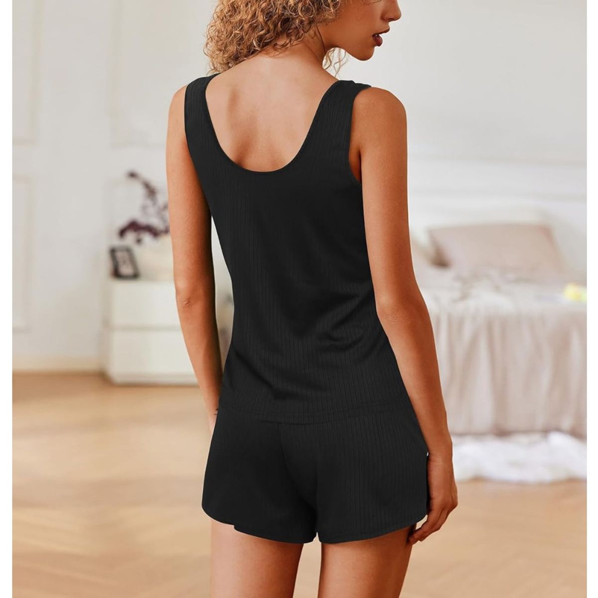 GIOIO - Conjunto de Verano Mujer y Cómodo Negro