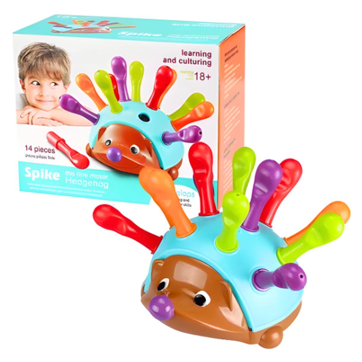 GENERICO - Juguete Didactico Set de Encaje y Motricidad Fina Erizo Espigas