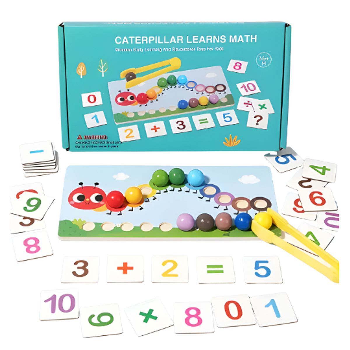 GENERICO - Juguete Didáctico de Encaje y Motricidad Fina Oruga Contadora