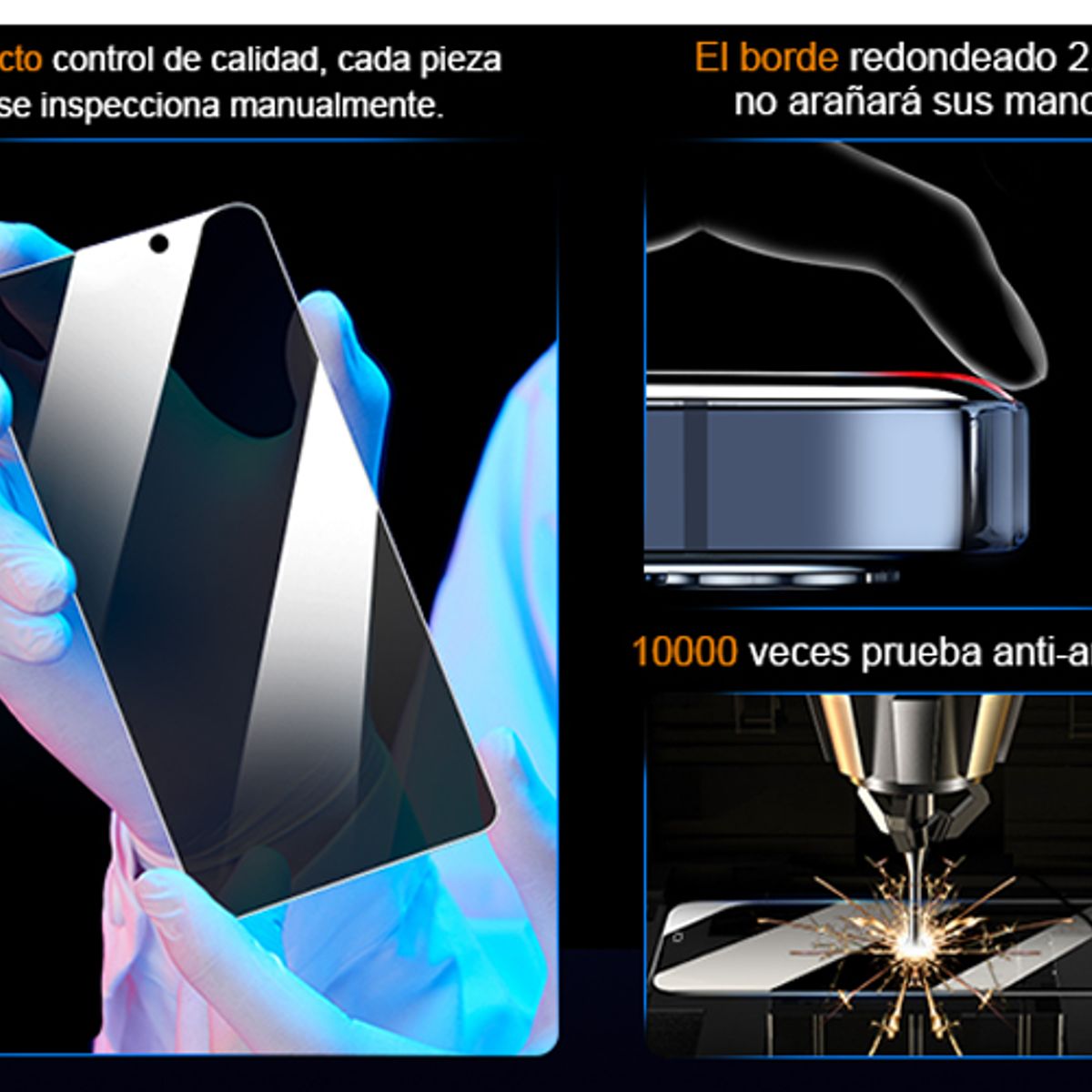 GENERICO - MICA DE VIDRIO ANTIESPIA IPHONE 17 PRO