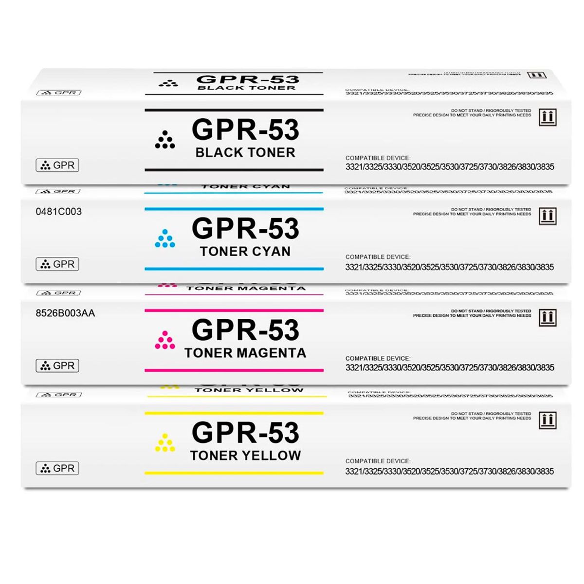 GENERICO - Toner Compatible Canon GPR-53  Negro y colores