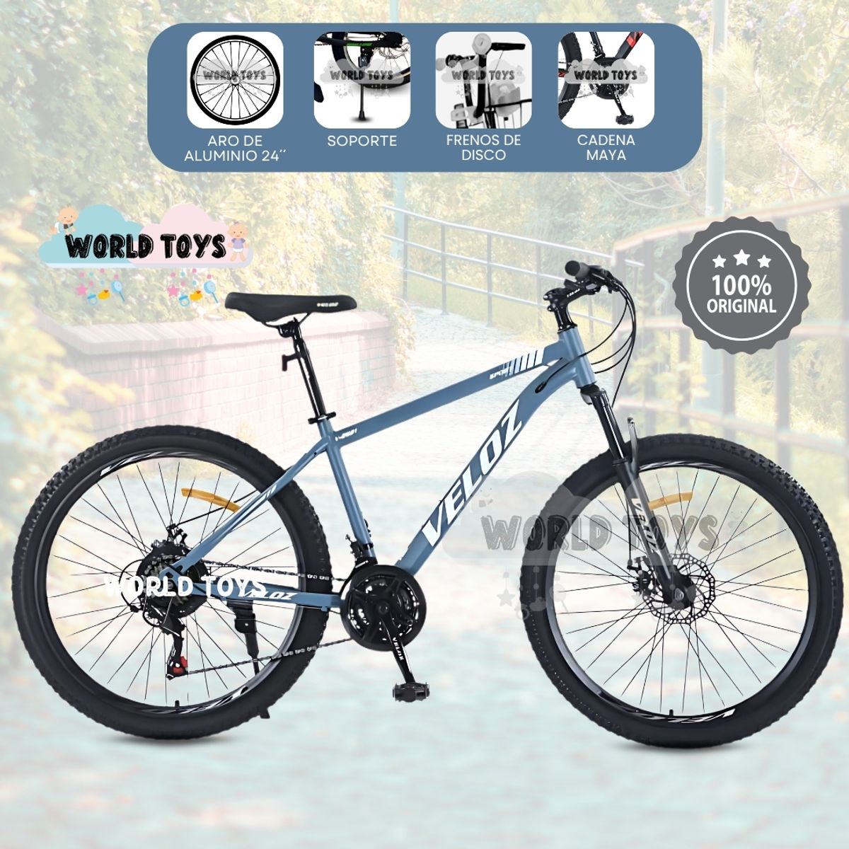 VELOX - Bicicleta Deportiva Aro 24 «PATHWAY» Edición Limitada Light Blue
