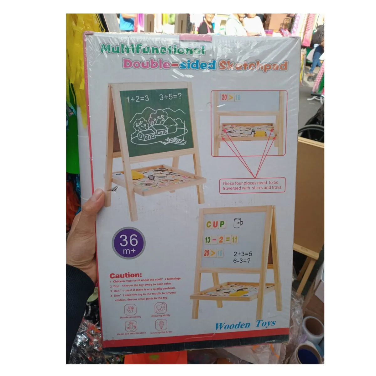 WOODTOYS - Pizarra Caballete Acrílica y Tiza