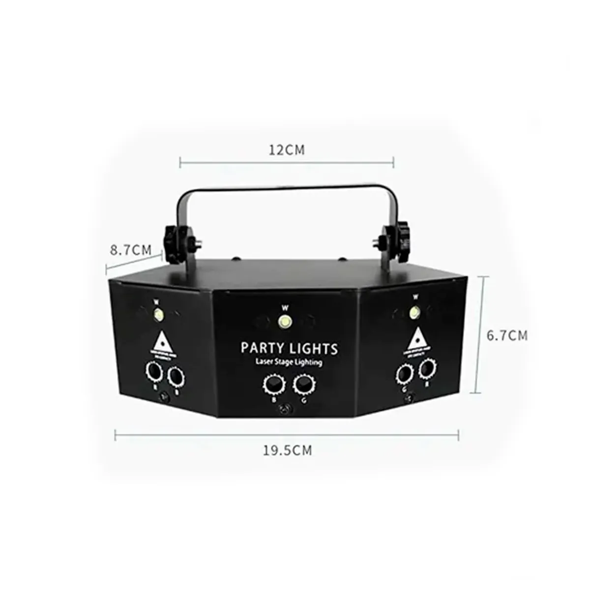 OEM - Laser Estroboscopico Colores RGB 9Luces de Escenario Iluminación LED