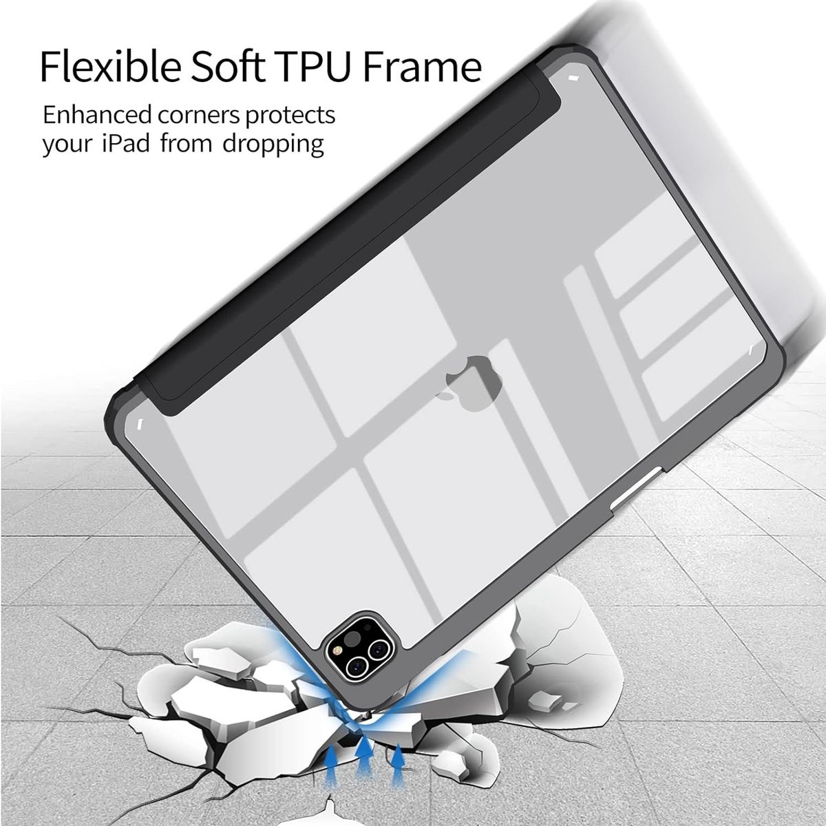 GENERICO - Funda Desmontable Imantada Para iPad Air 11 M2 M3 - NEGRO